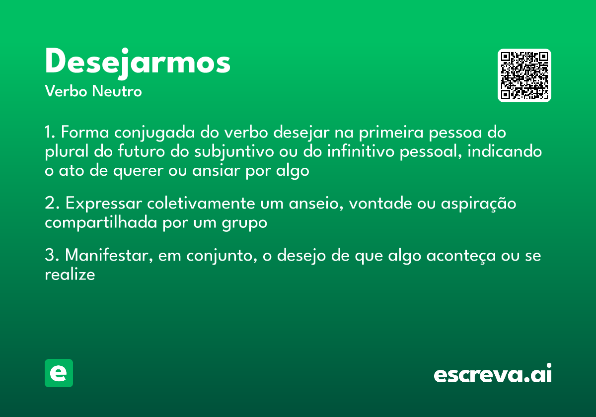 desejarmos
