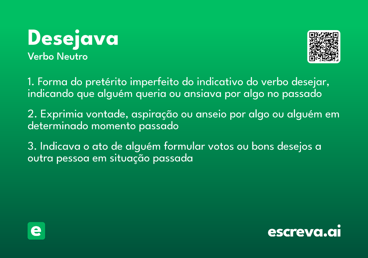 desejava