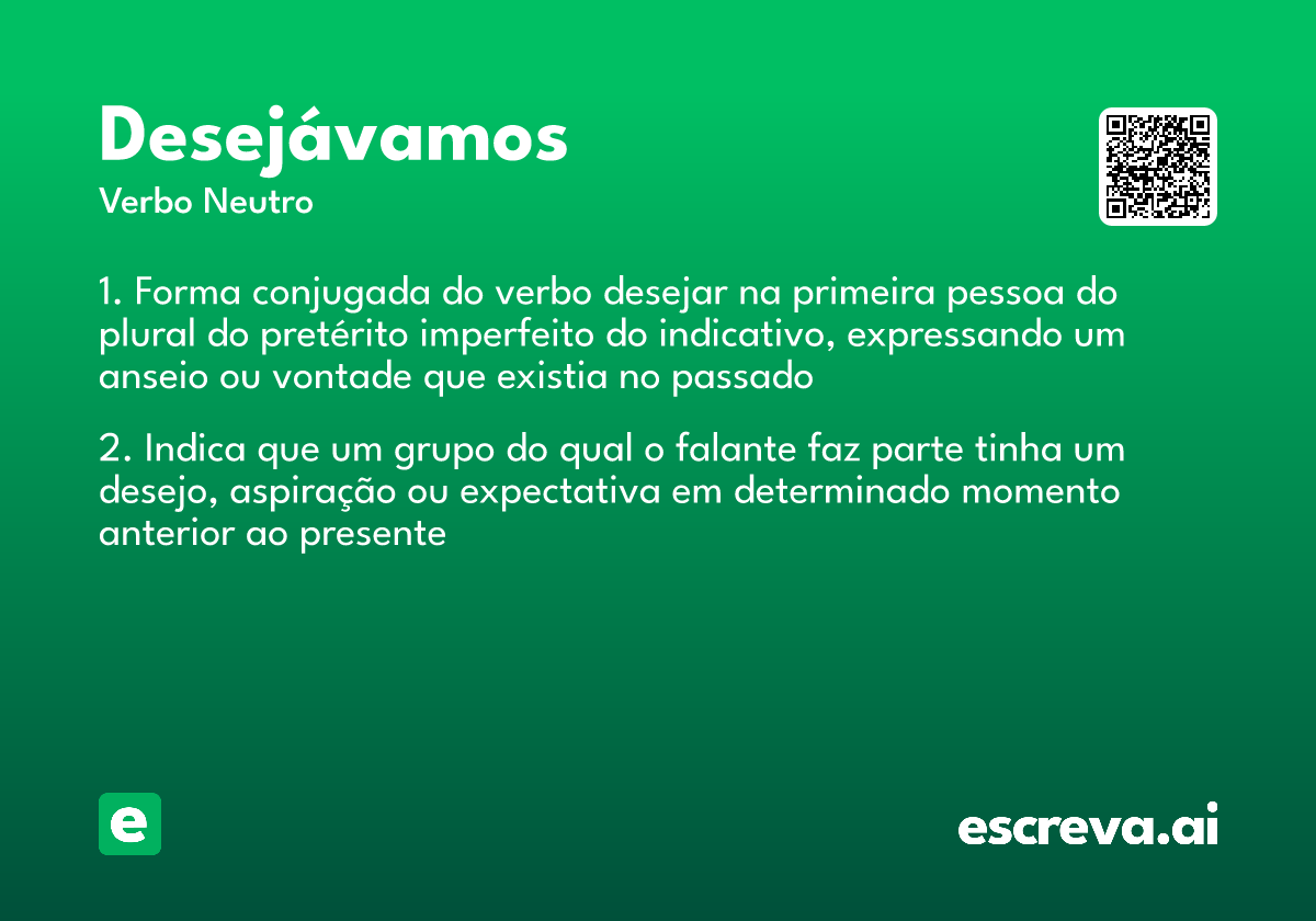 desejávamos