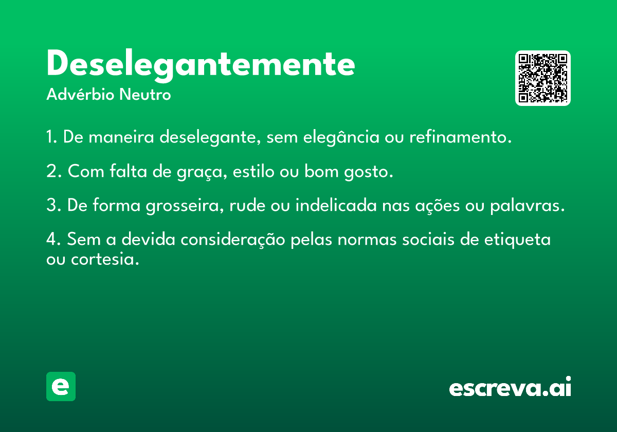 deselegantemente