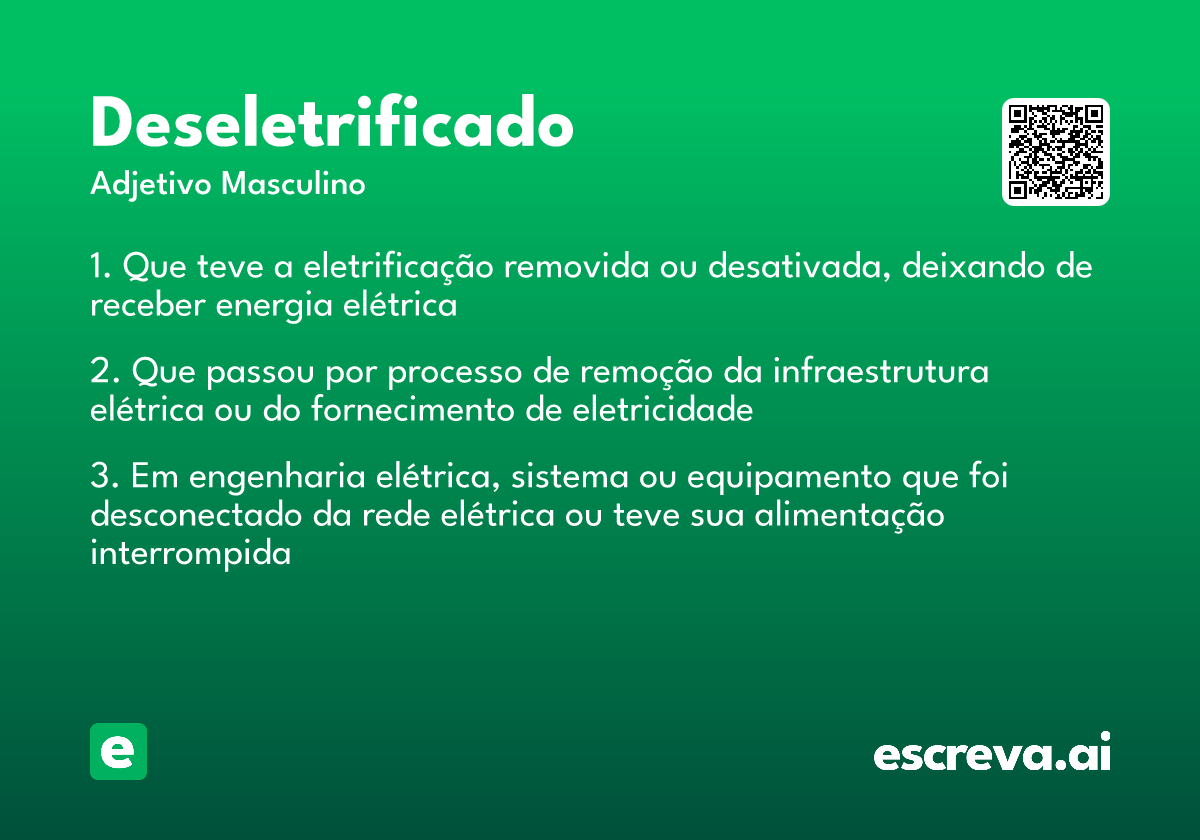 deseletrificado