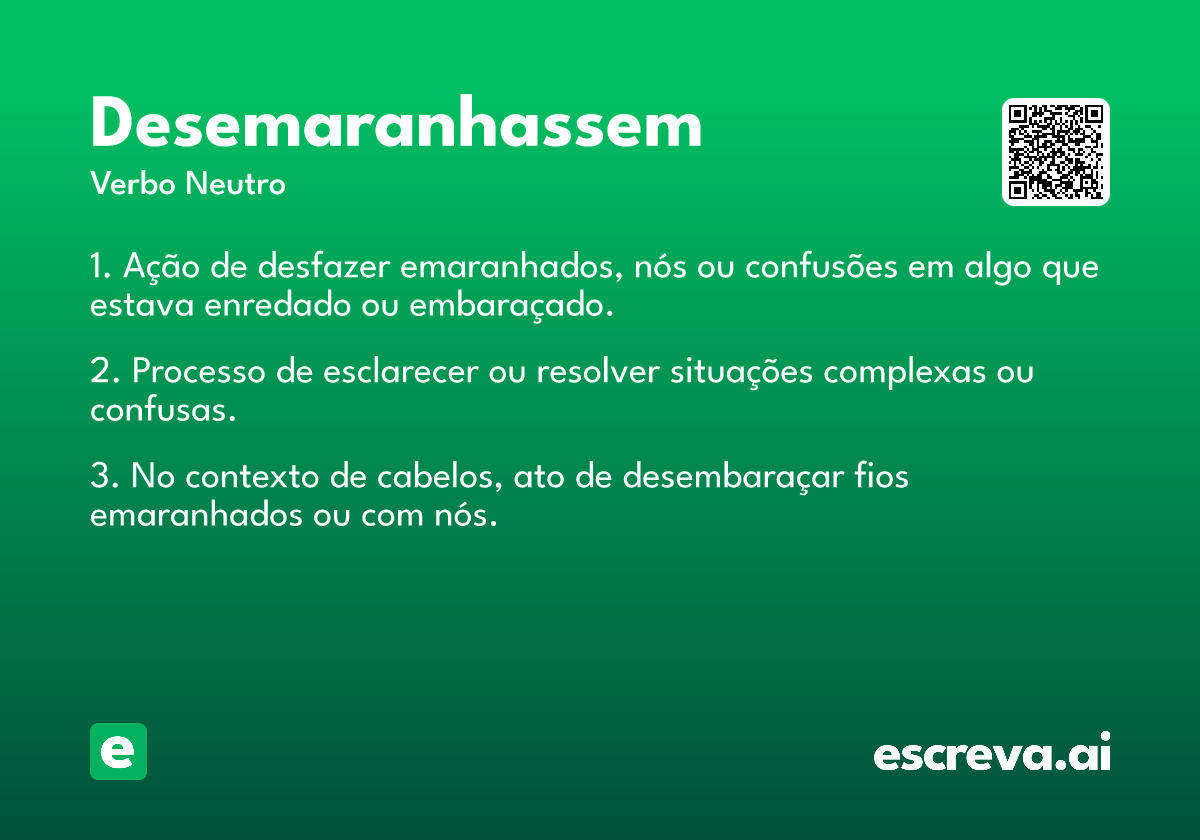 desemaranhassem