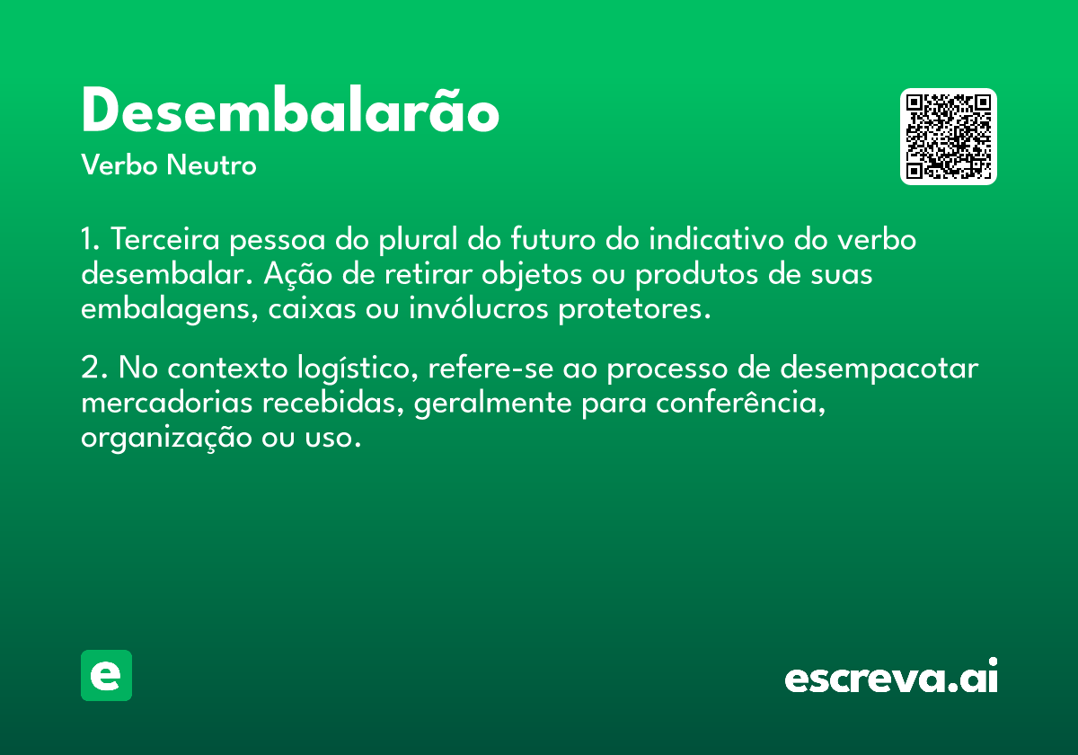 desembalarão