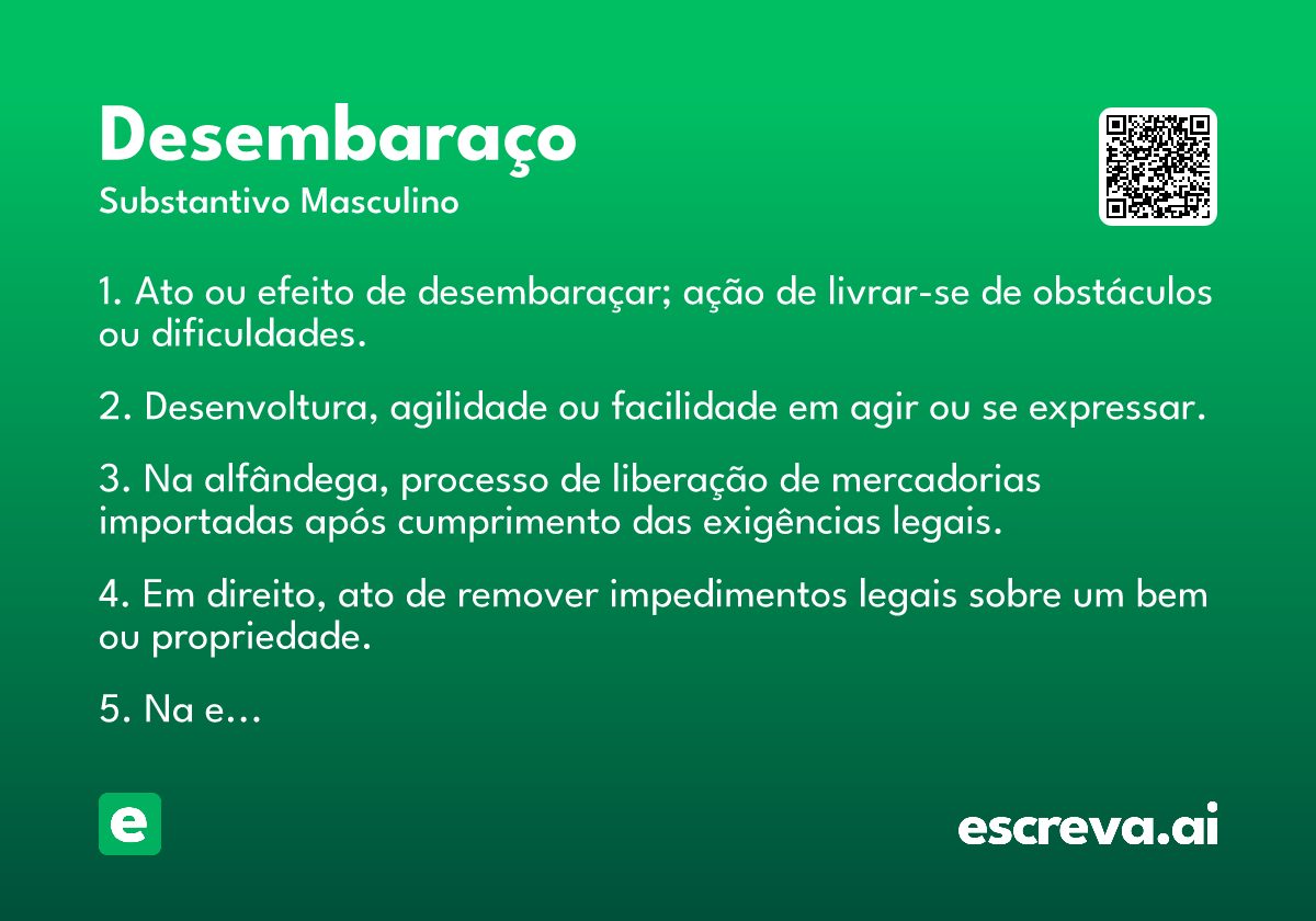 desembaraço