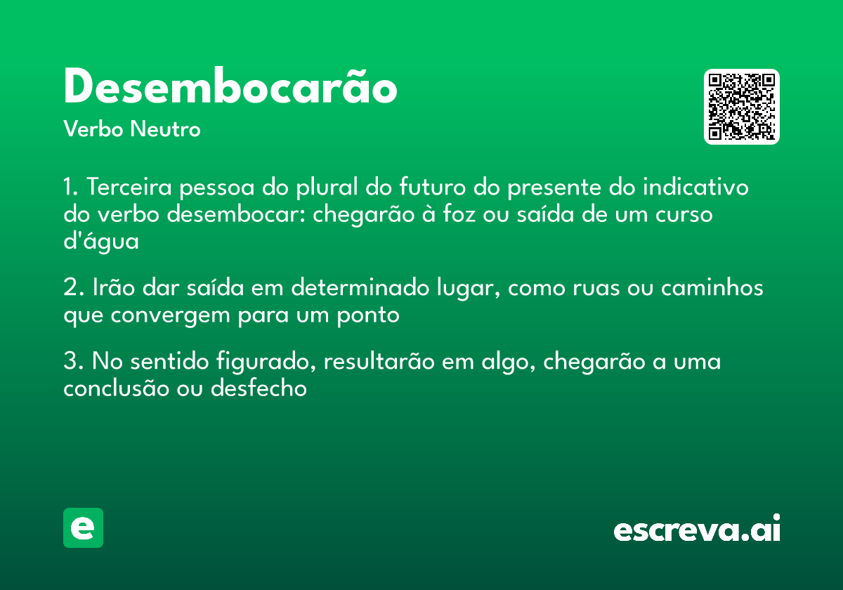 desembocarão