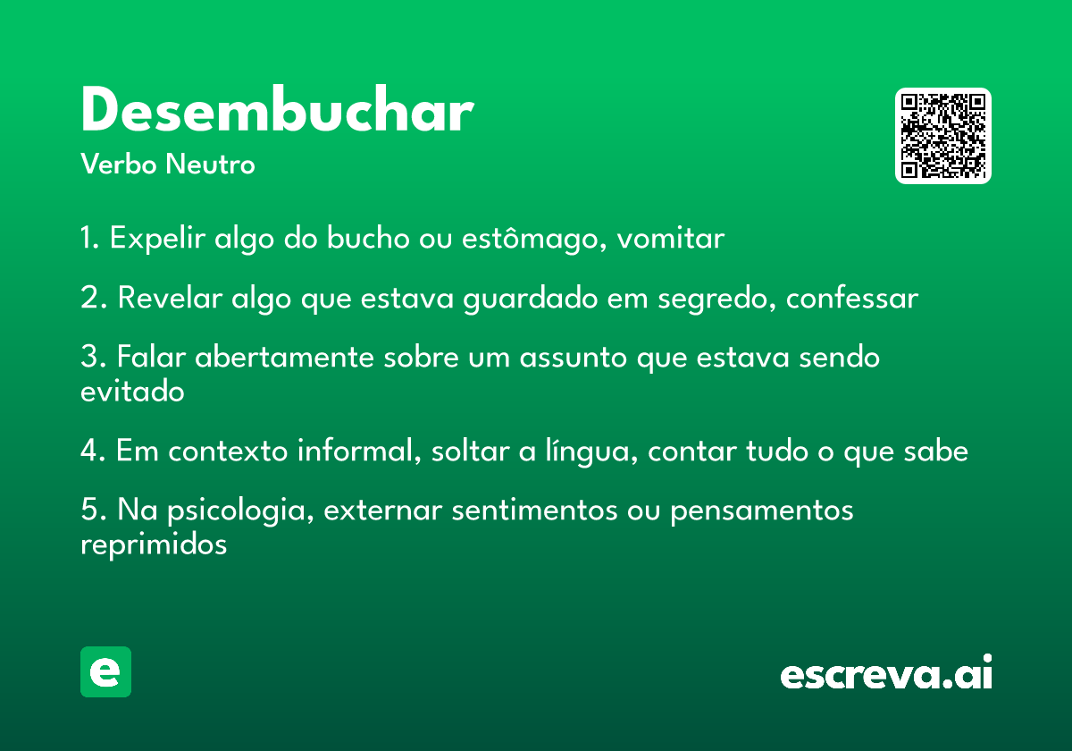 desembuchar