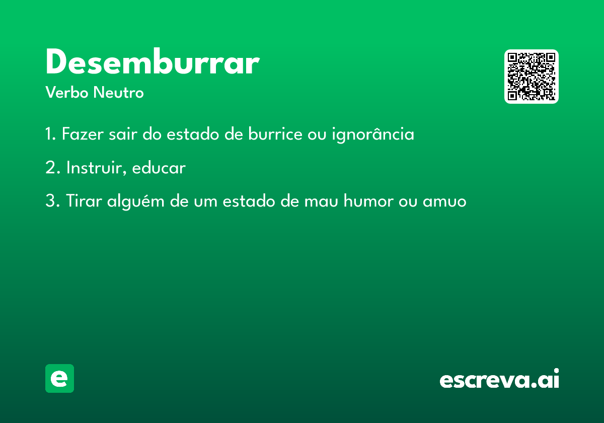 desemburrar