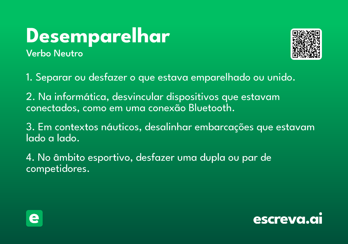 desemparelhar