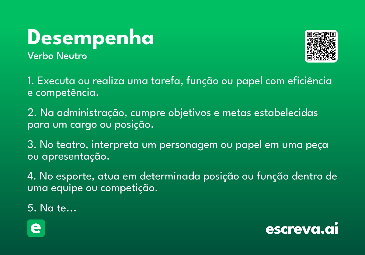 desempenha