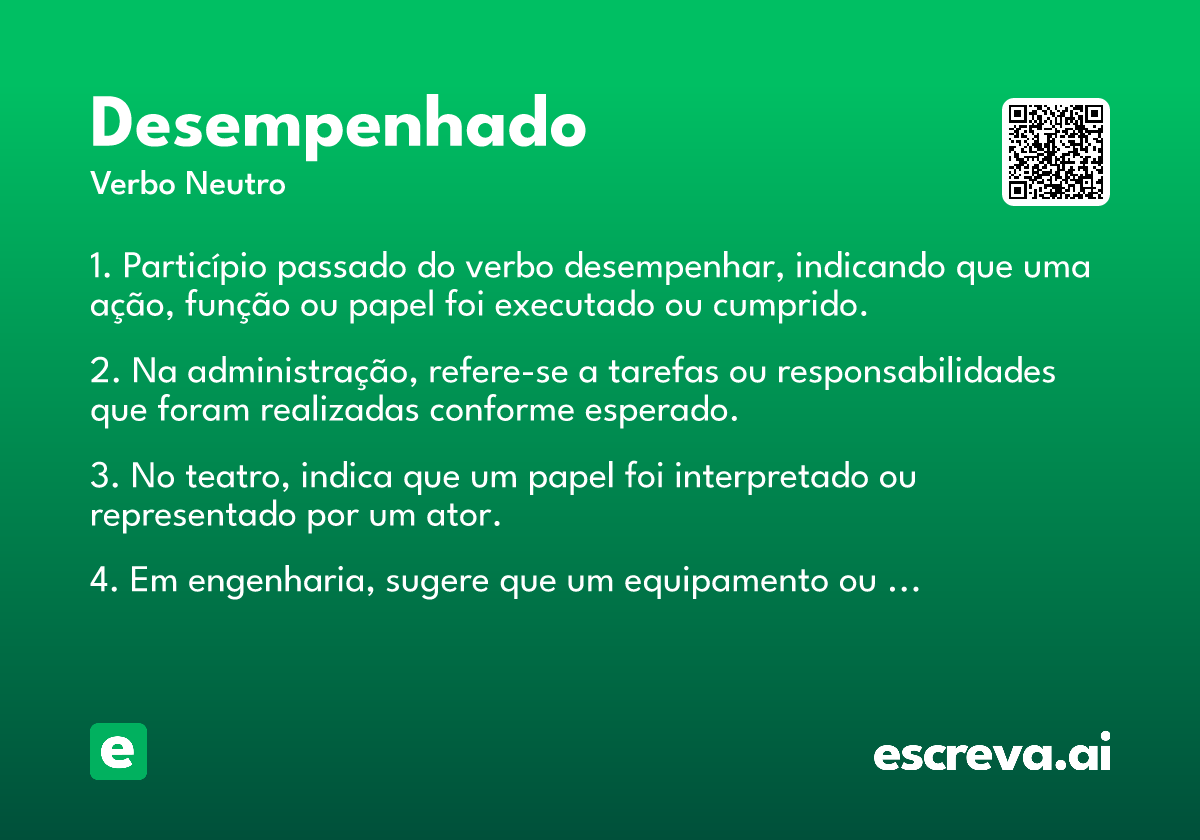 desempenhado