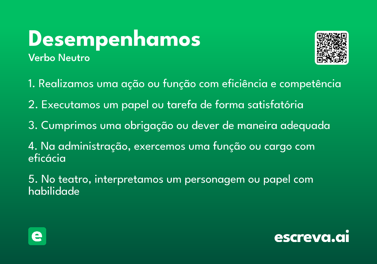 desempenhamos