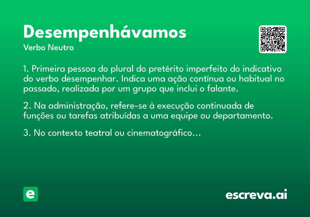 desempenhávamos