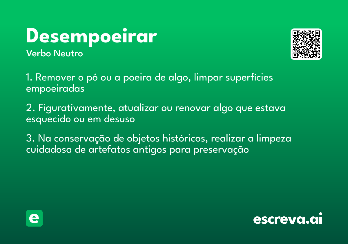 desempoeirar