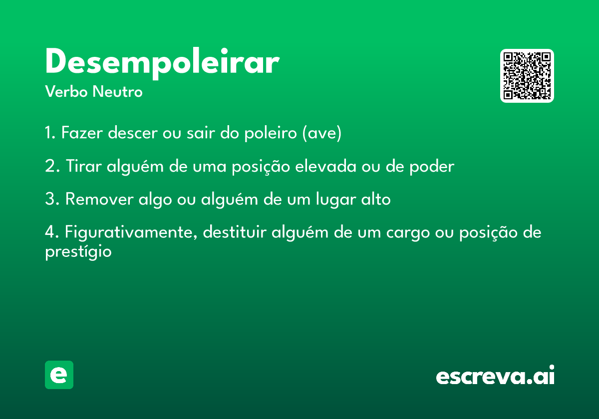 desempoleirar