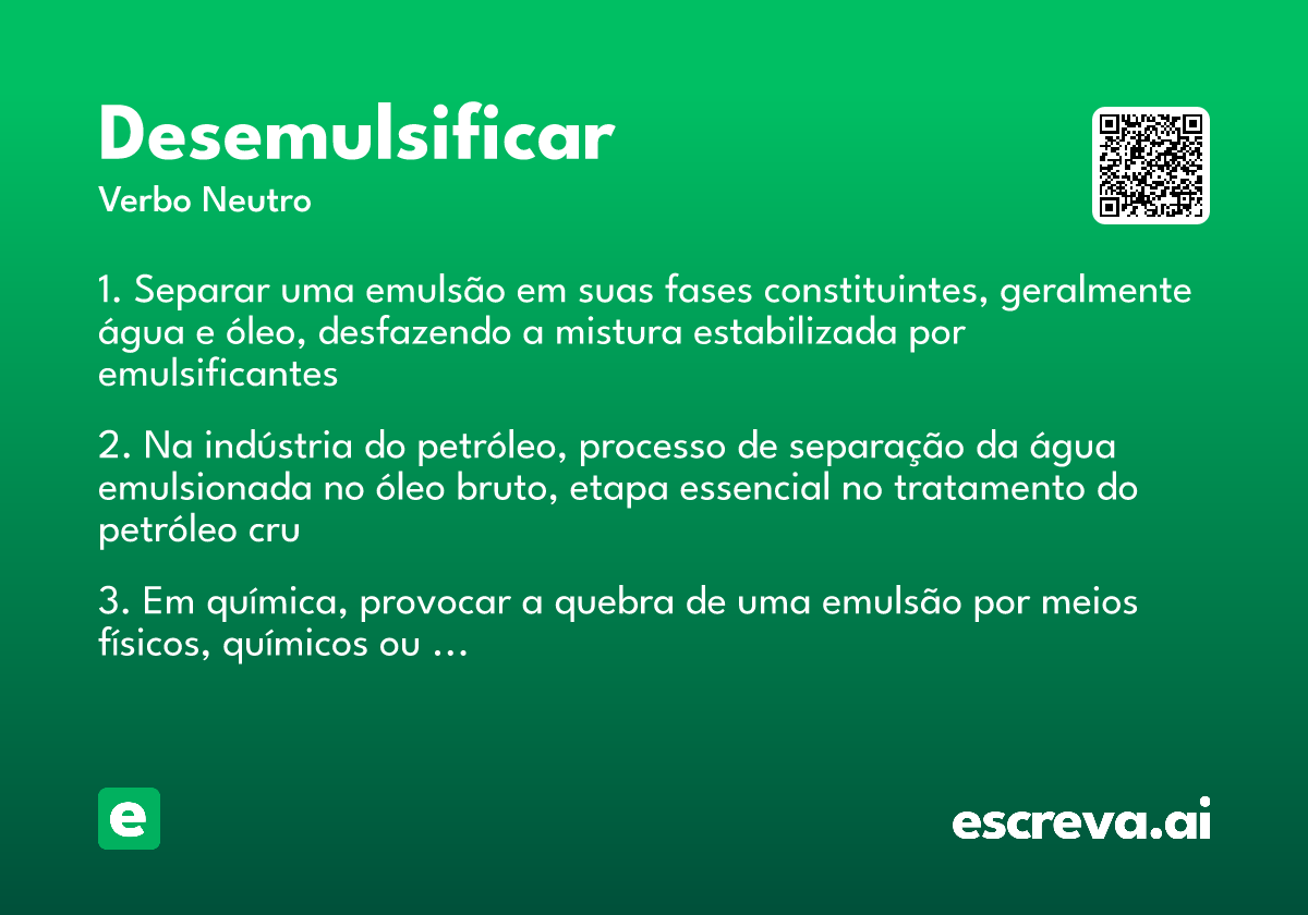 desemulsificar
