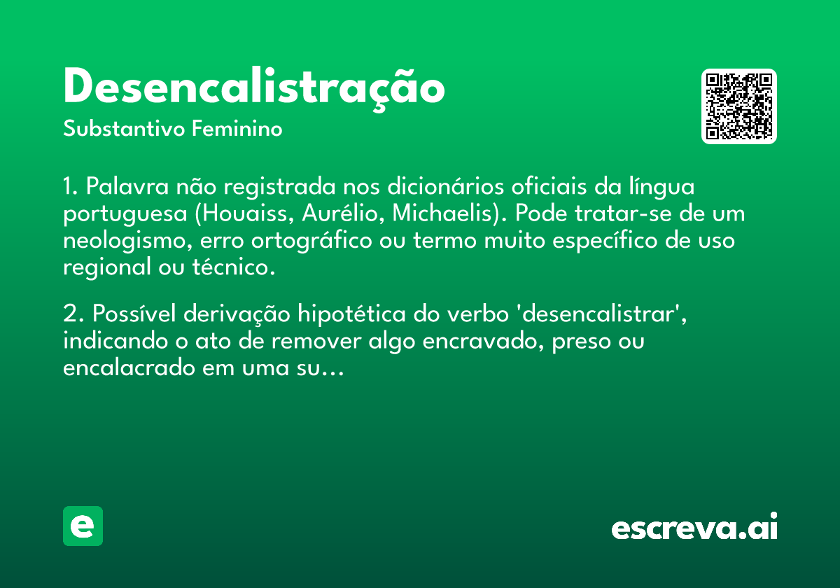 desencalistração