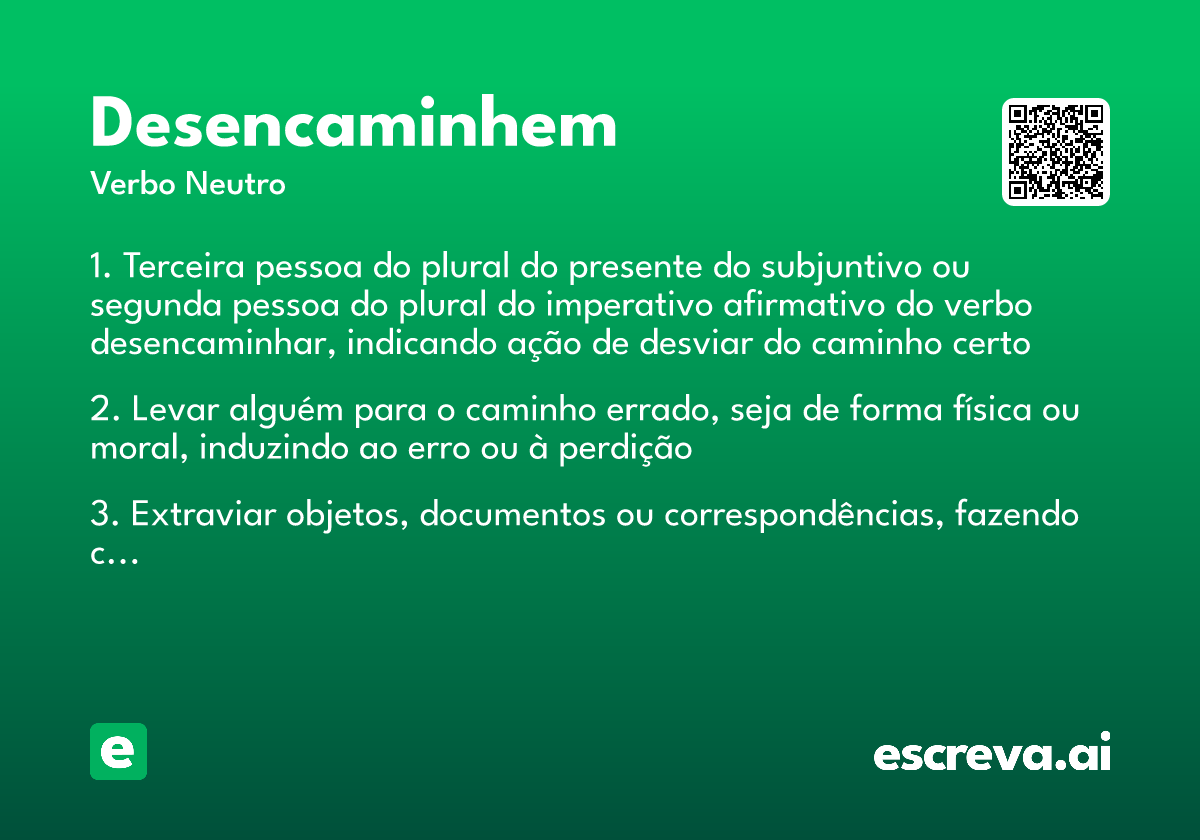 desencaminhem