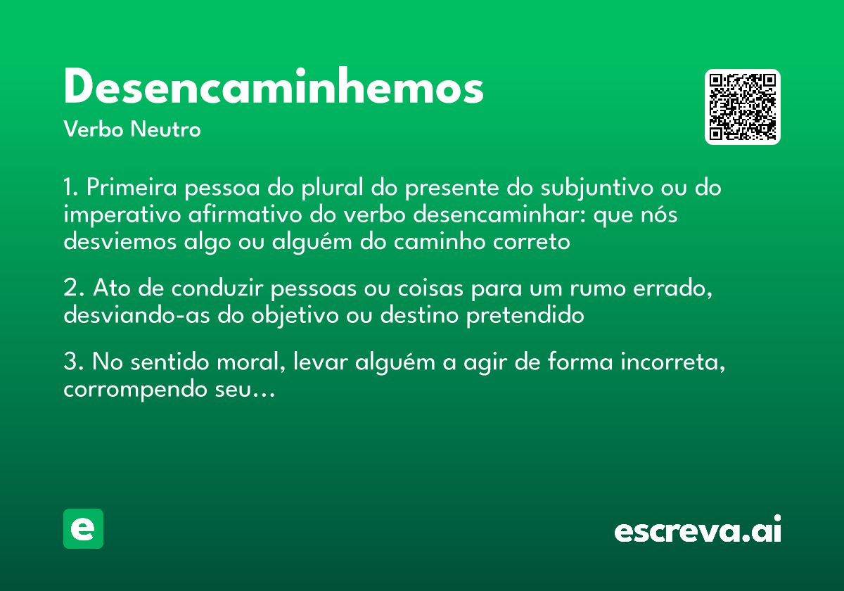 desencaminhemos