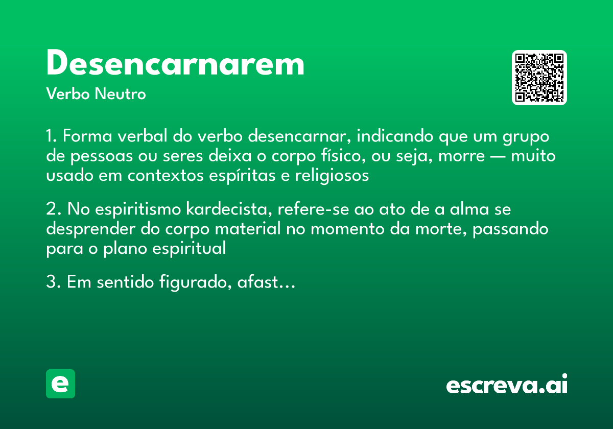 desencarnarem