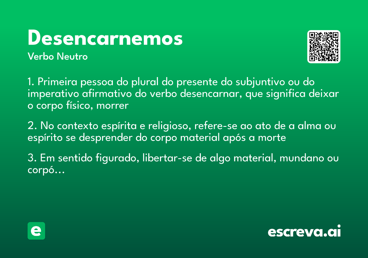 desencarnemos