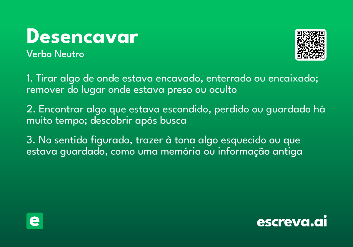desencavar