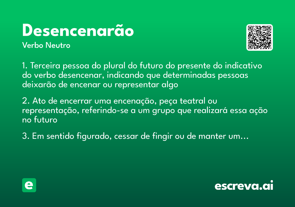 desencenarão