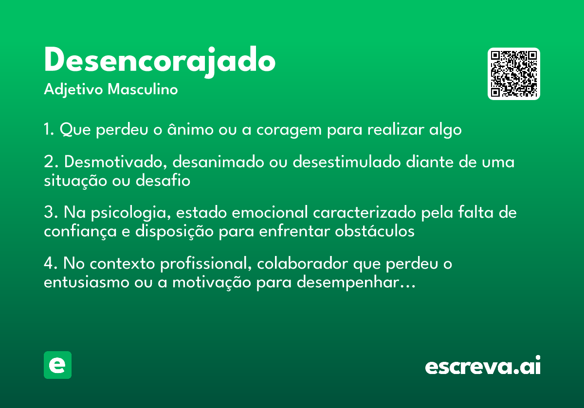 desencorajado