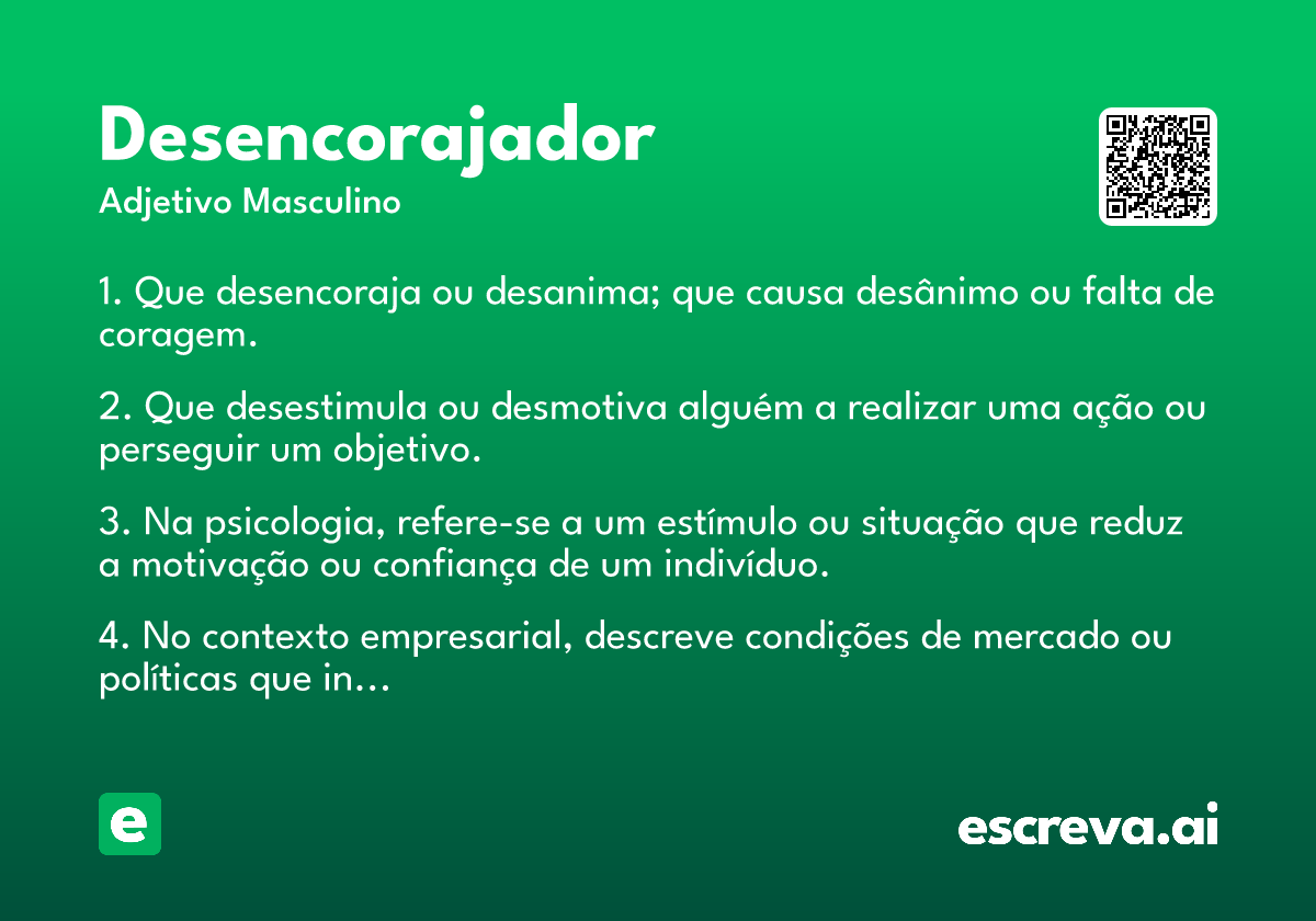 desencorajador