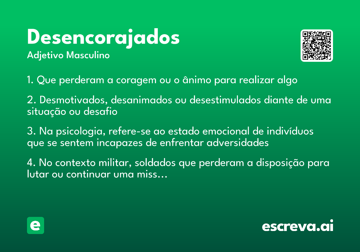 desencorajados