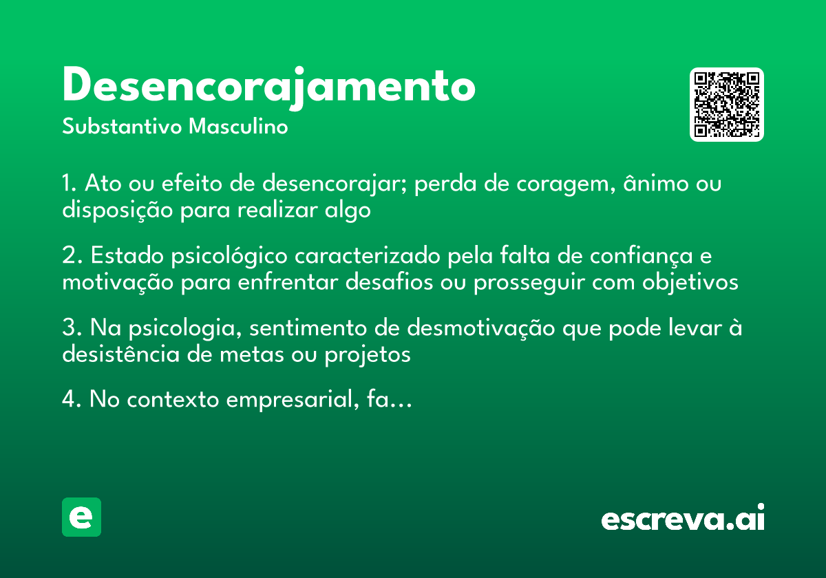 desencorajamento