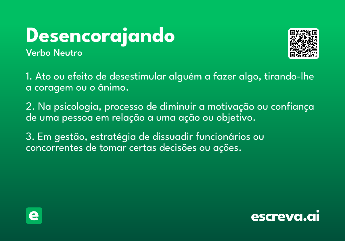 desencorajando
