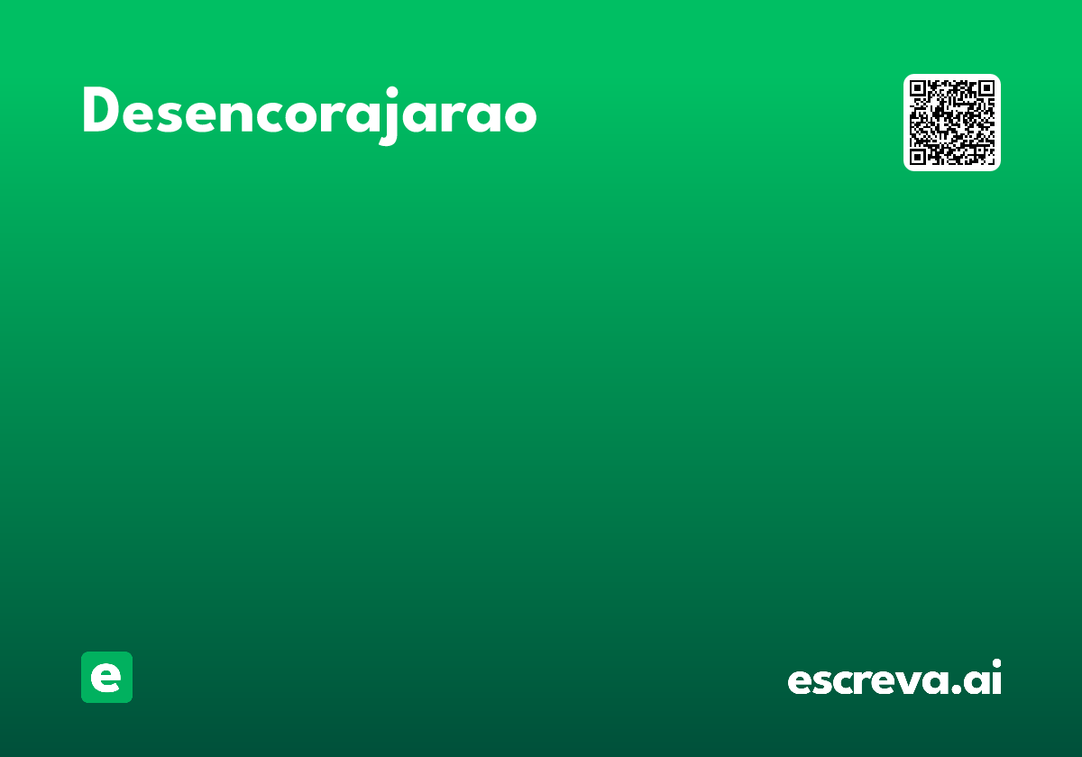 desencorajarao