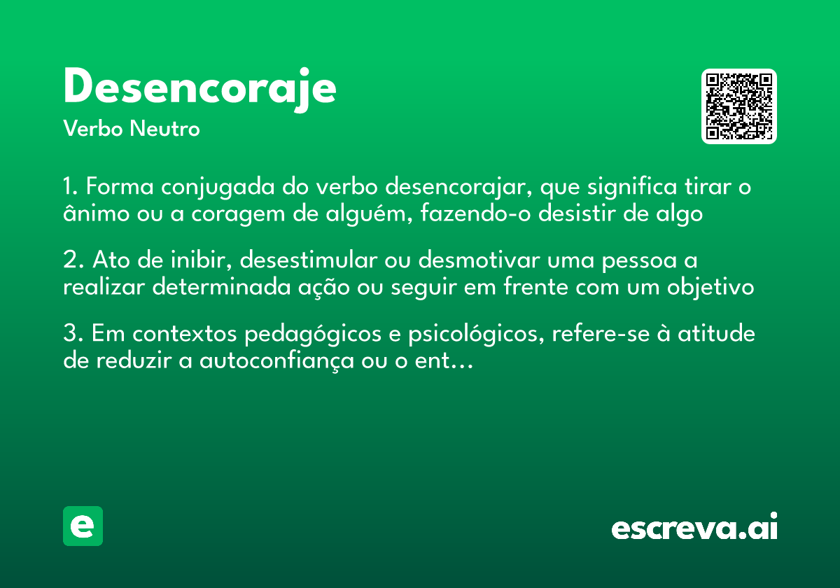 desencoraje