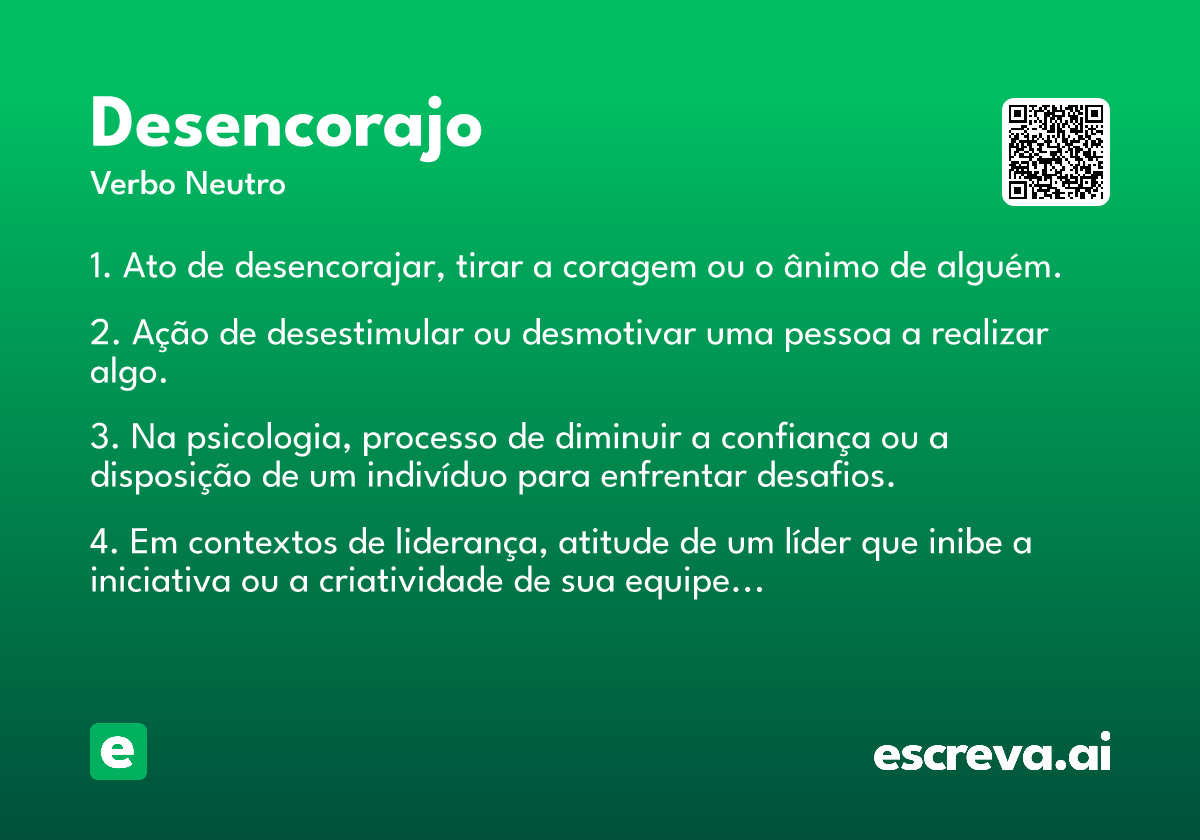 desencorajo