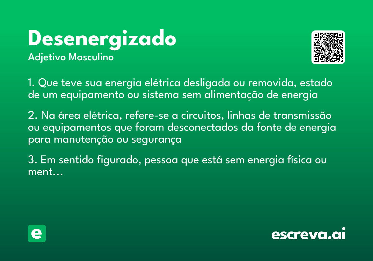 desenergizado