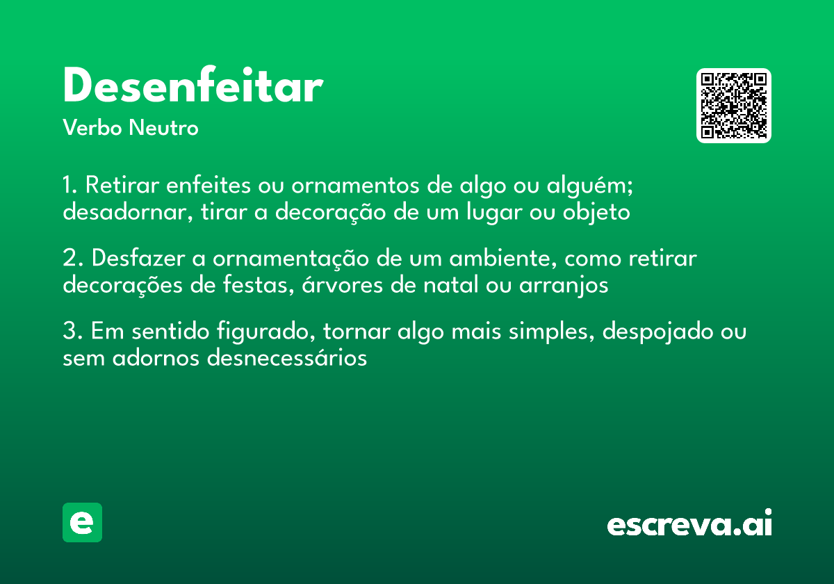 desenfeitar