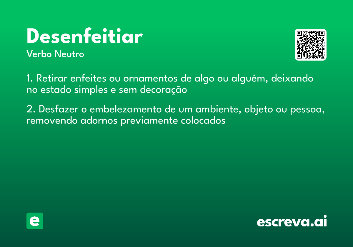 desenfeitiar