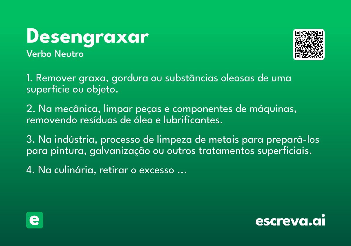 desengraxar