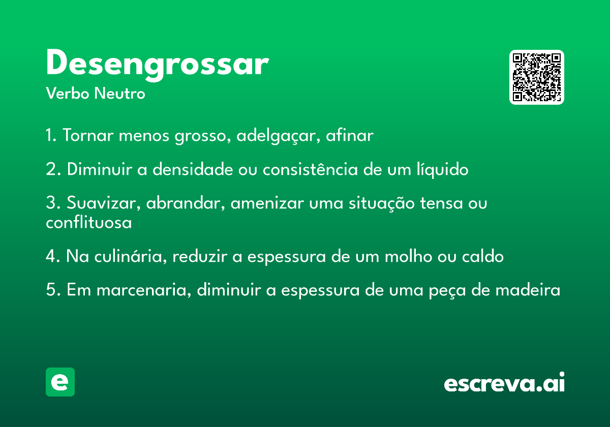 desengrossar