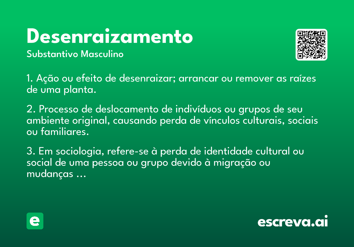 desenraizamento