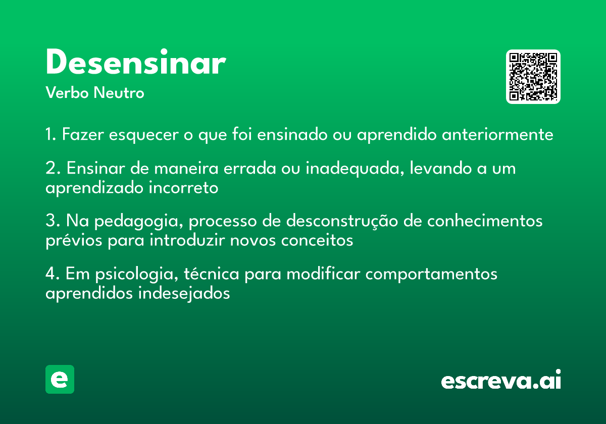 desensinar