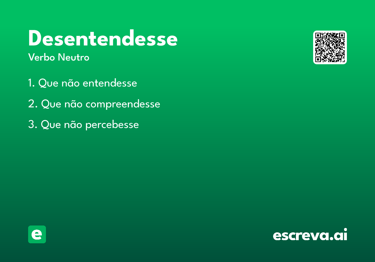 desentendesse