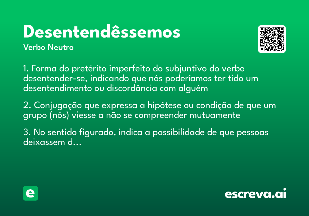 desentendêssemos