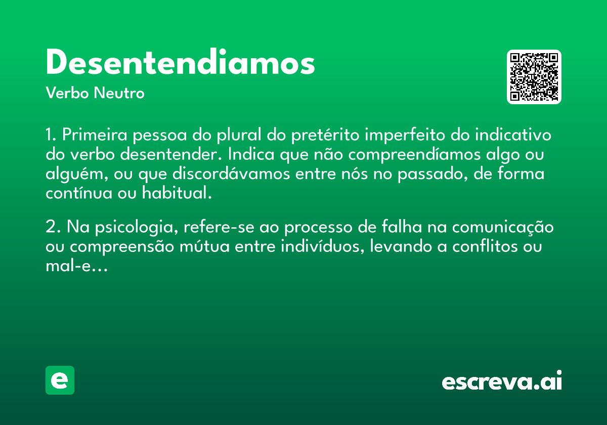 desentendiamos