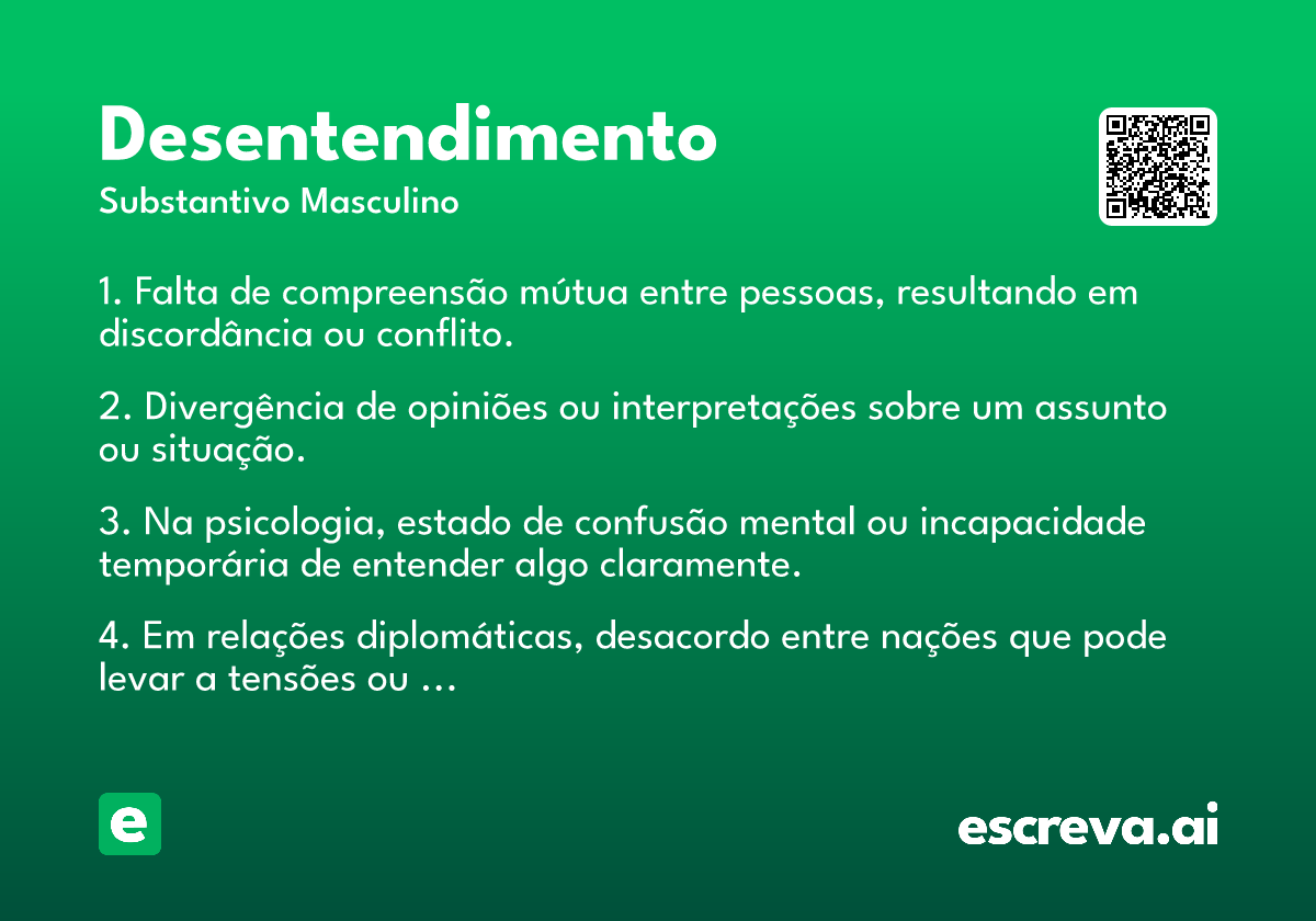 desentendimento