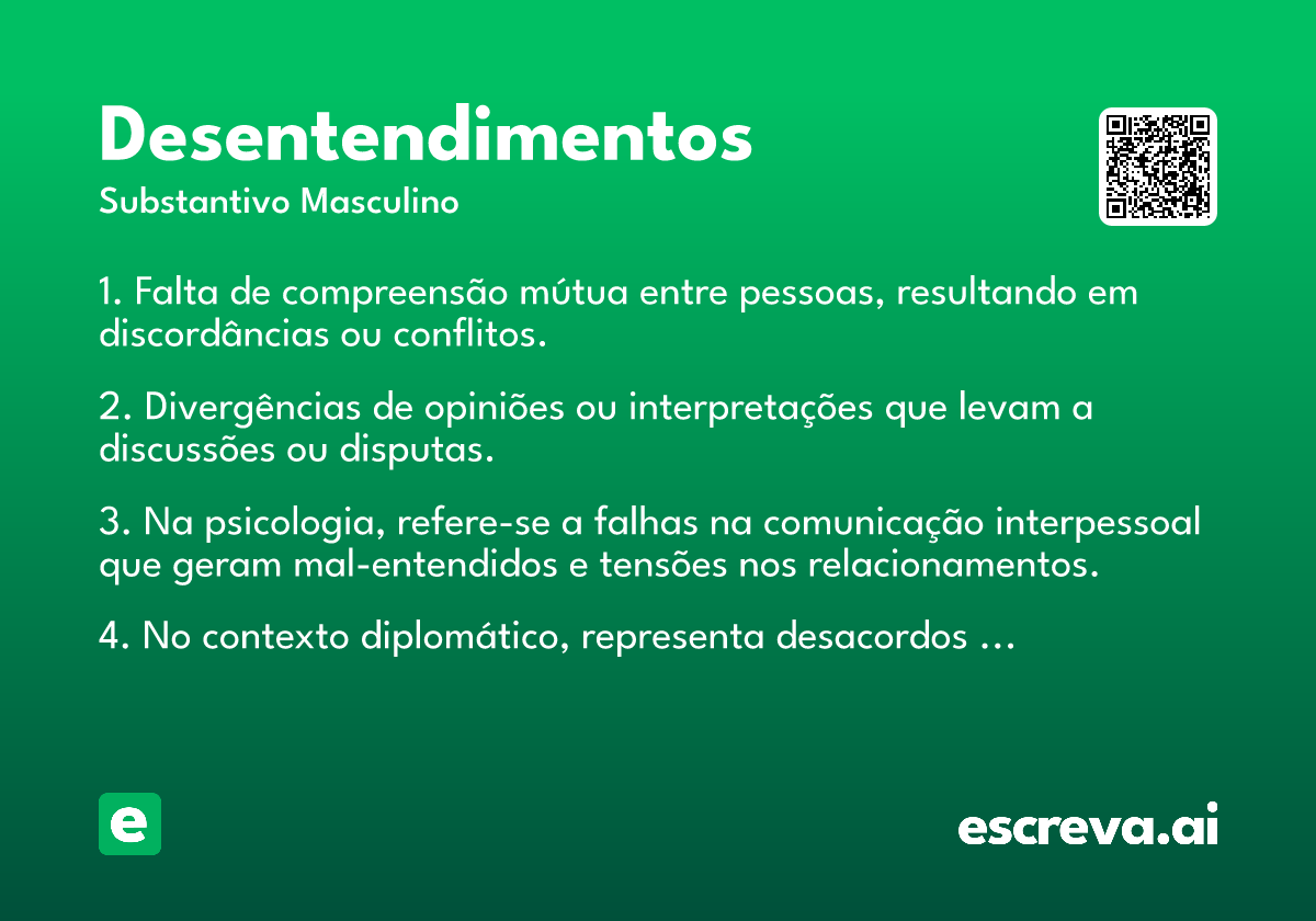 desentendimentos