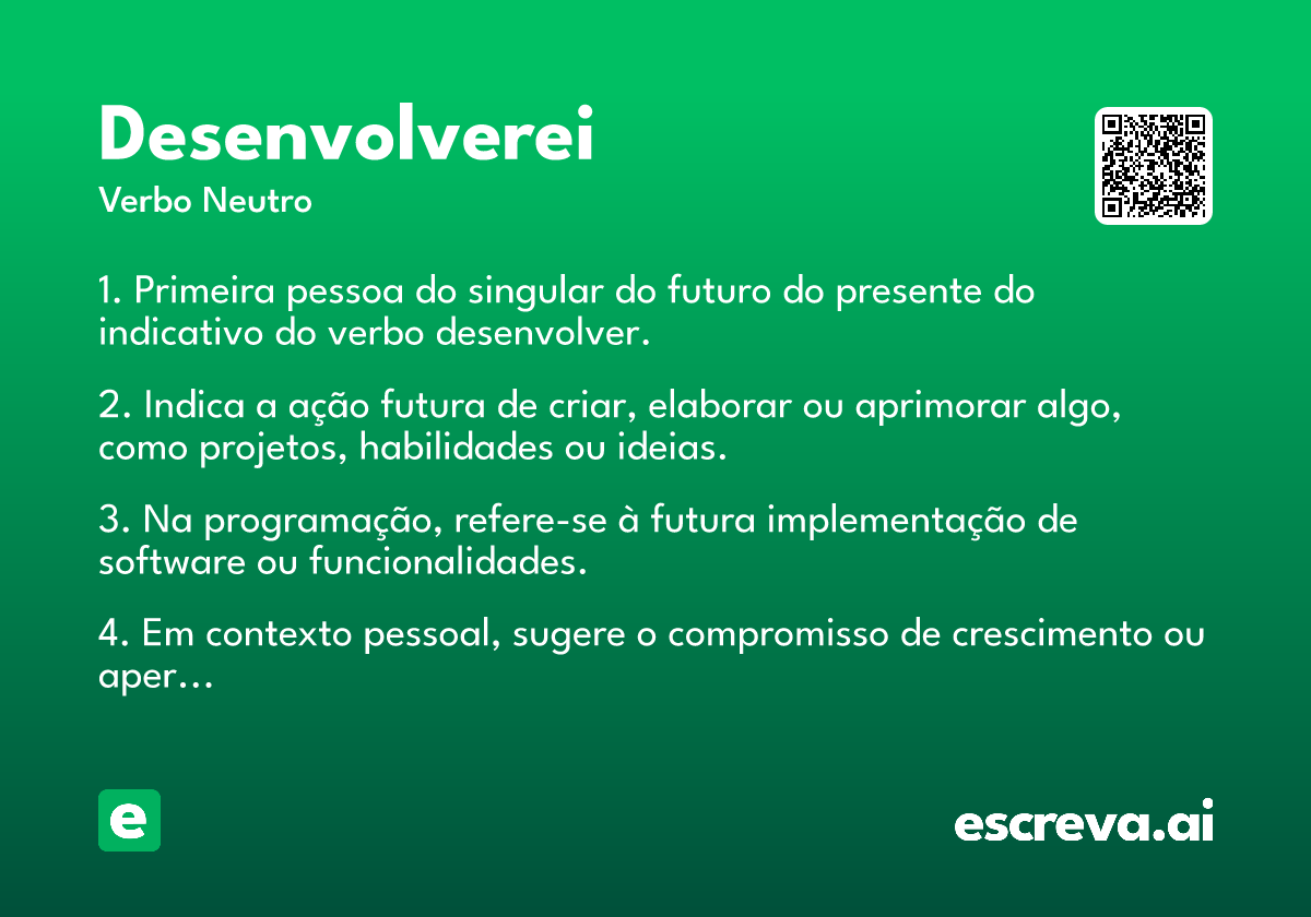 desenvolverei