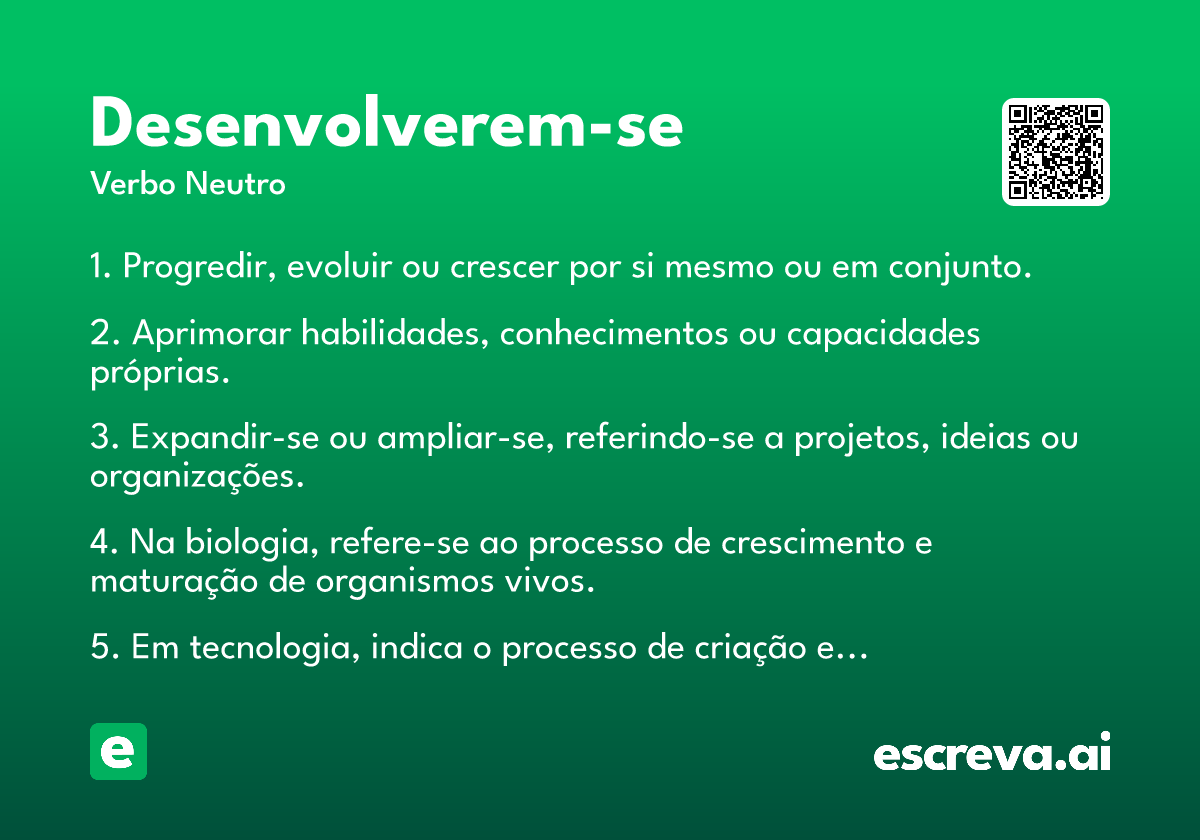 desenvolverem-se