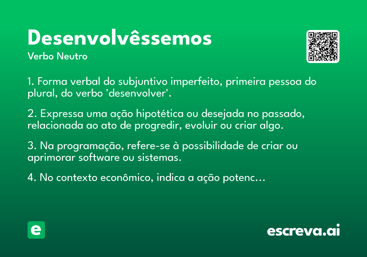 desenvolvêssemos