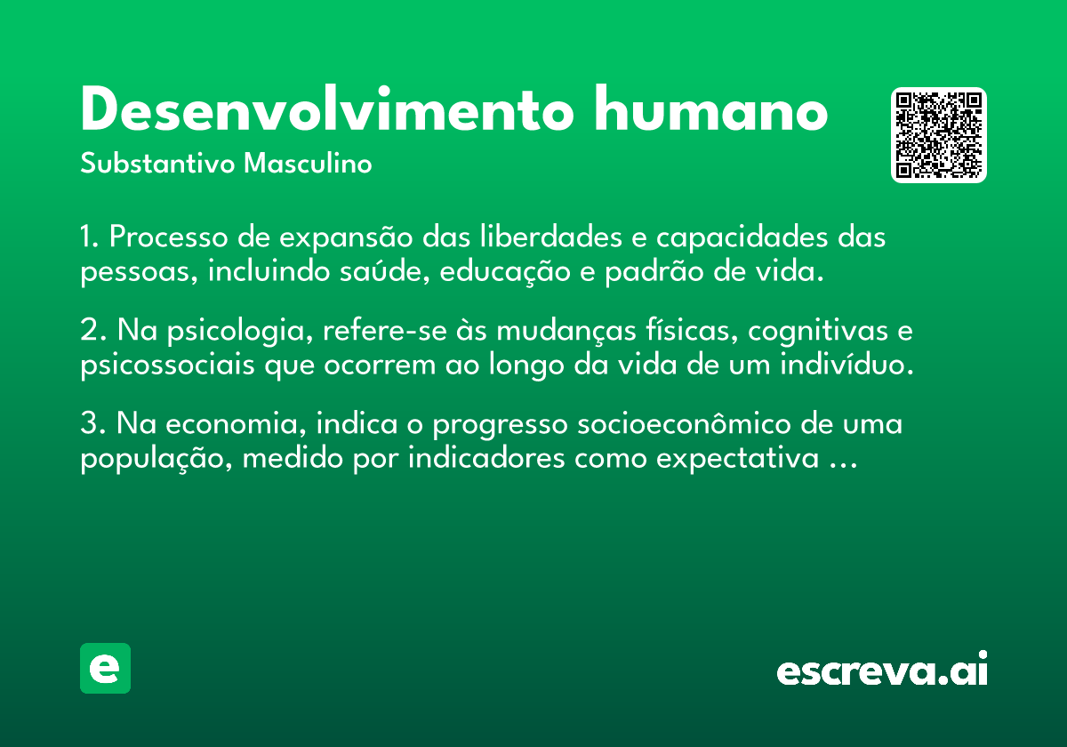 desenvolvimento humano